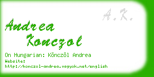 andrea konczol business card