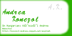 andrea konczol business card